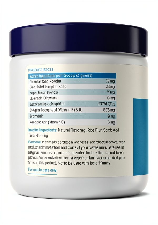Glandex Cat Probiotic Powder Tuna Flavor 4oz Vetnique Labs-2