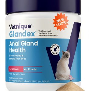 Glandex Cat Probiotic Powder Tuna Flavor 4oz Vetnique Labs-0