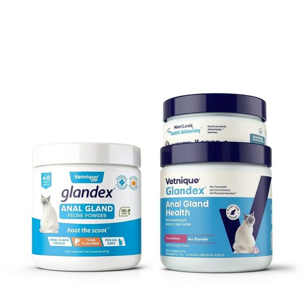 Glandex Cat Probiotic Powder Tuna Flavor 4oz Vetnique Labs-1