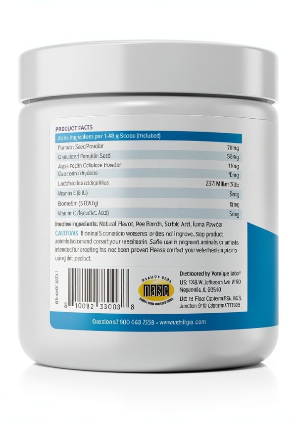 Glandex Cat Probiotic Powder Tuna Flavor 4oz Vetnique Labs-3