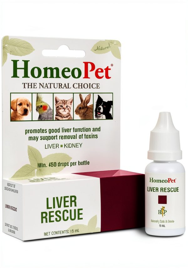 HomeoPet Liver Rescue Safe Natural Supplement 15ml for Cats Dogs-0